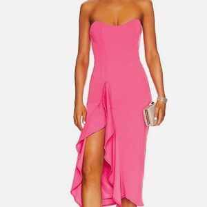 Katie May Vibrant Pink Strapless Dress